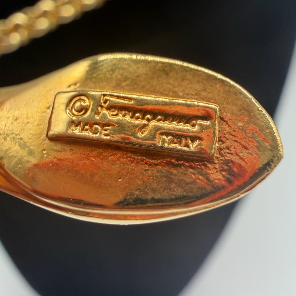 Elegant Salvatore Ferragamo Gold-Tone Necklace - Picture 3 of 9